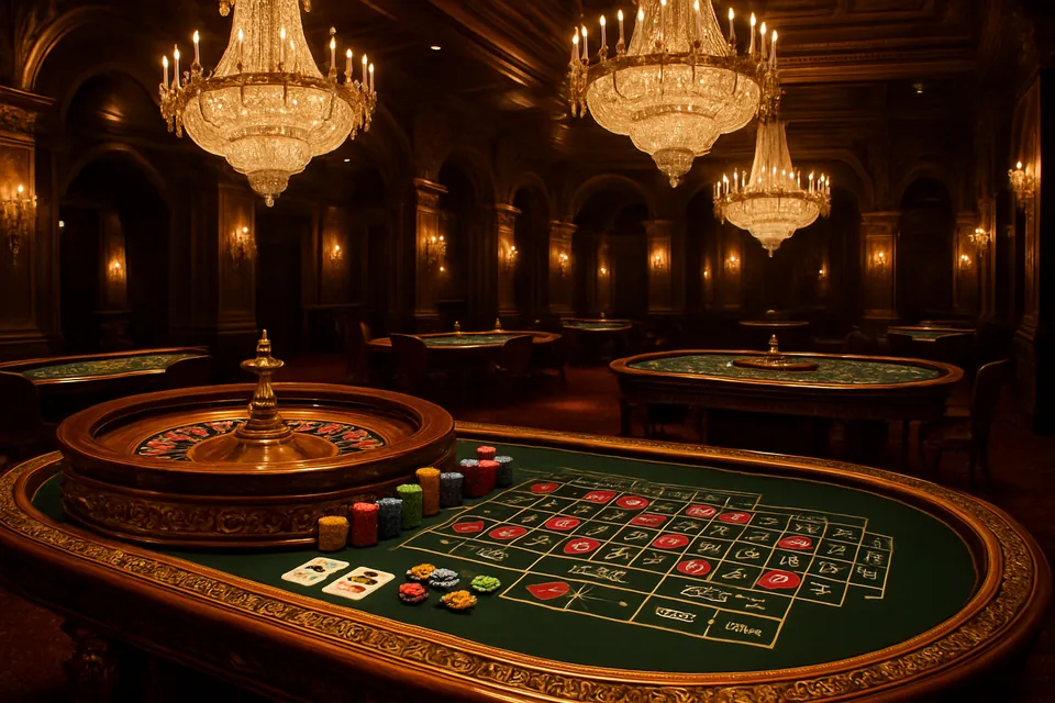 Casino hall at Harrogatecardmanor Hotel